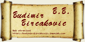 Budimir Birčaković vizit kartica